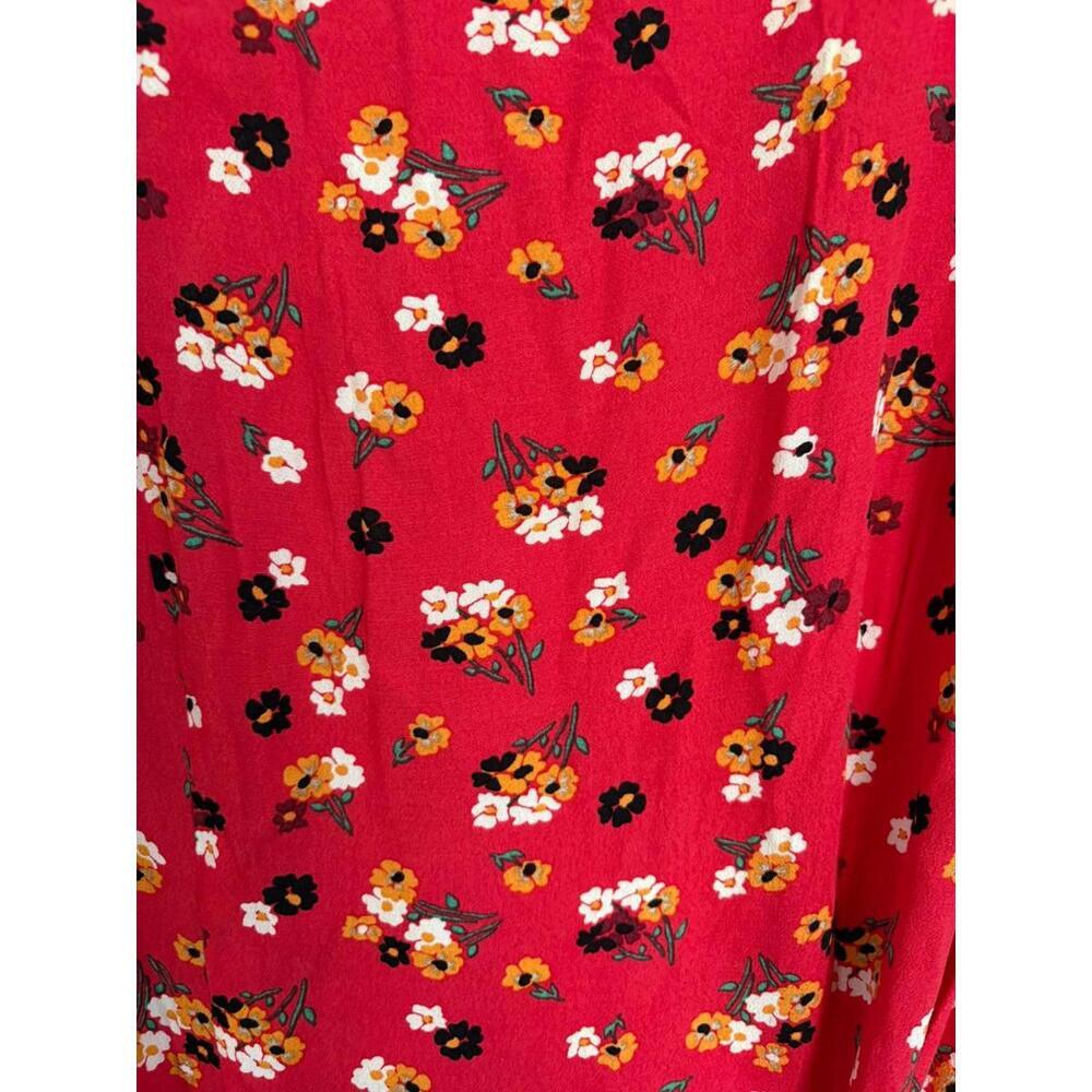 Gap Wrap Dress Small Women Maxi Pink Floral Cap Sleeve Y2K Romantic Fairy - Picture 6 of 9